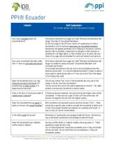 Example PPI Review Sheet: Ecuador (English)