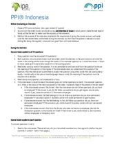 Example PPI Review Sheet: Indonesia