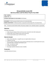GR31: Safe Gross Motor and Fine Motor Play for Your Child