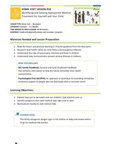 AFR 0-1 HV18 Treatment of Childhood Illnesses.